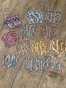 Wood Monogram Car Charm