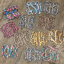 Wood Monogram Car Charms