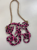 Wood Monogram Car Charms