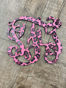 Wood Monogram Car Charms