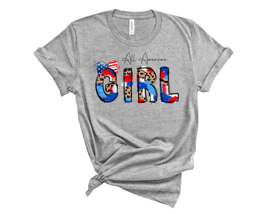 All American Girl USA Leopard- Transfer