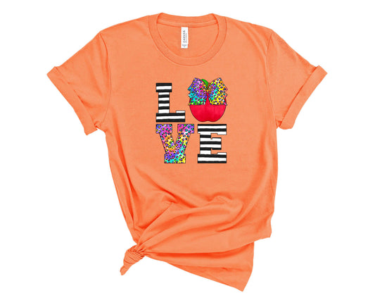 Apple Love Tie Dye Leopard - Transfer