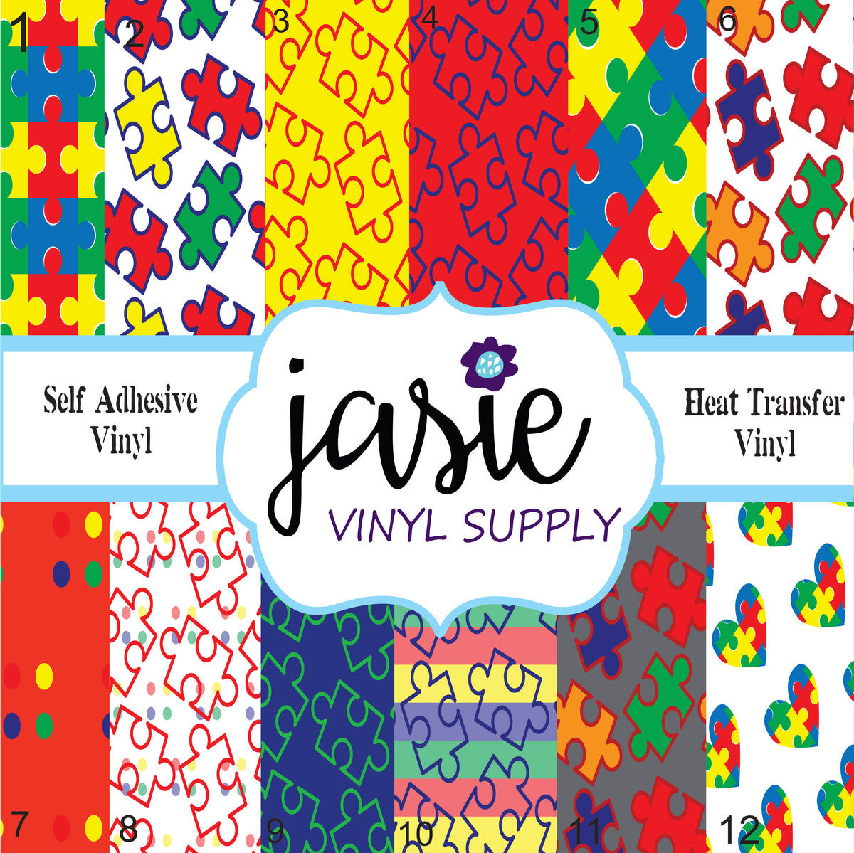 Autism Puzzle Printed Vinyl