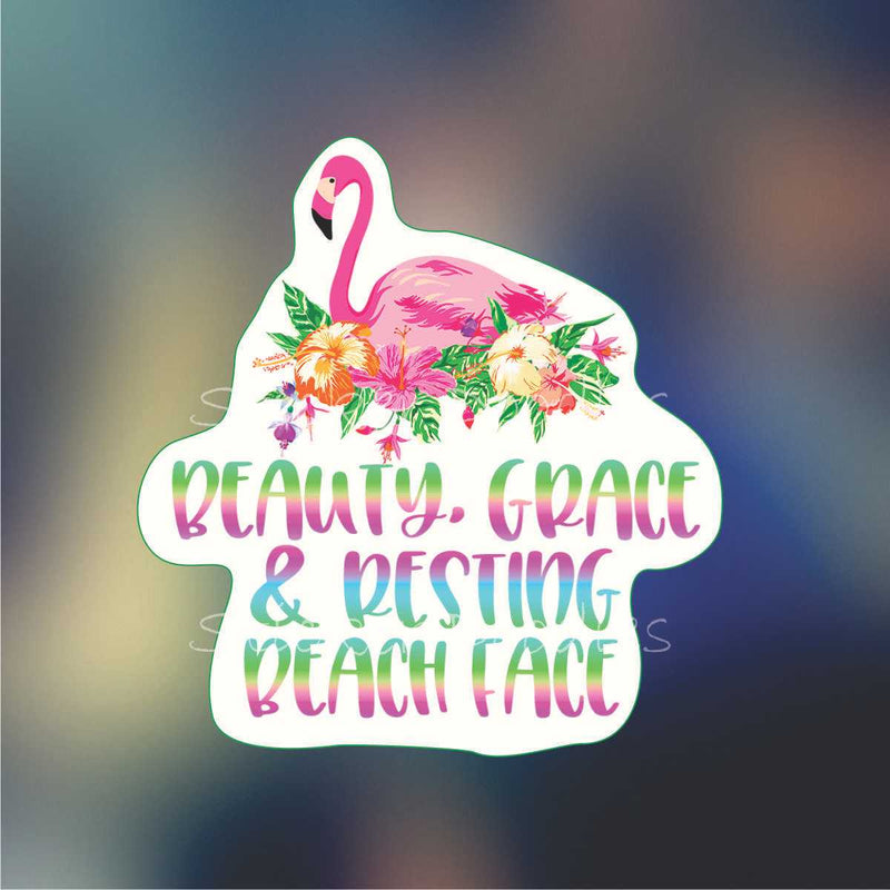Beauty Grace & Resting Beach Face - Sticker