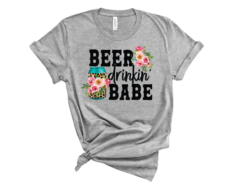 Beer Drinkin Babe Leopard Pink -  Transfer