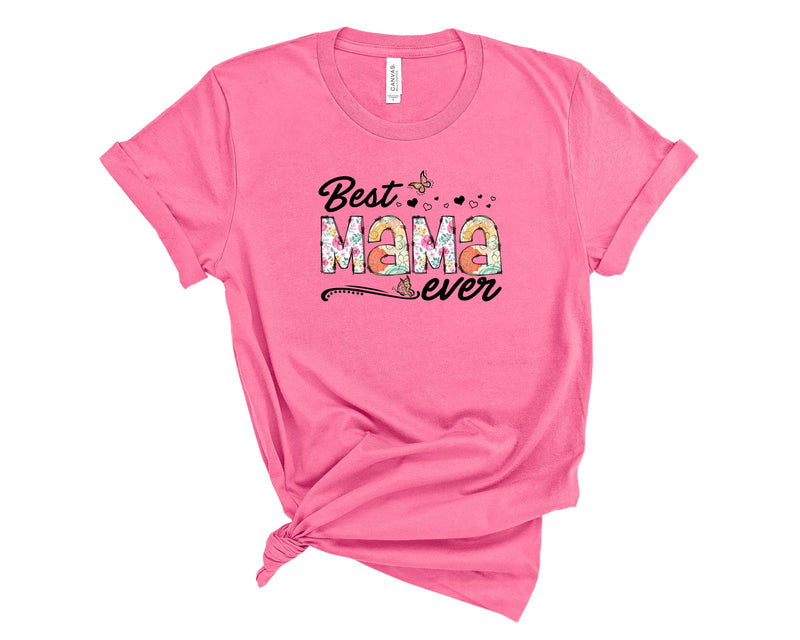 Best Mama Ever Pink Floral -  Transfer