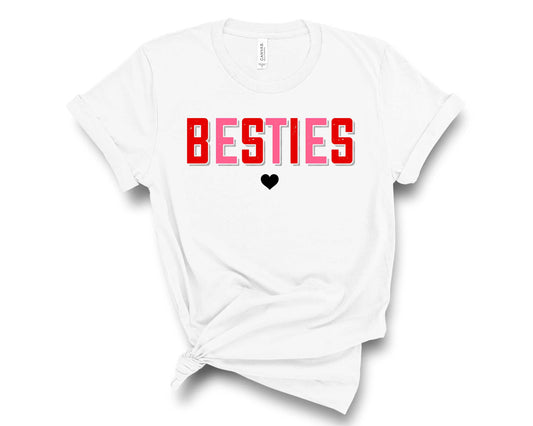Besties Vintage  Heart - Transfer