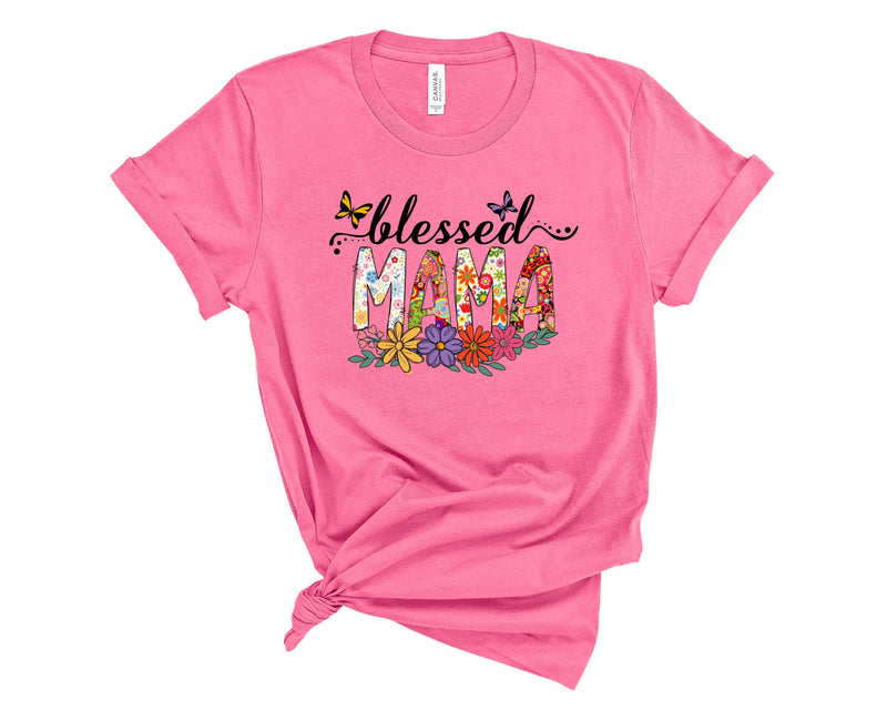 Blessed Mama Floral - Graphic Tee