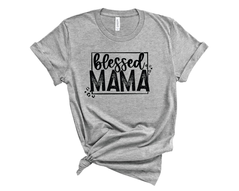Blessed Mama Grunge Leopard - Graphic Tee