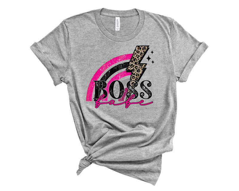 Boss Babe Leopard Pink - Graphic Tee