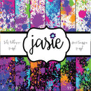 Bright Neon Splatter Printed Vinyl