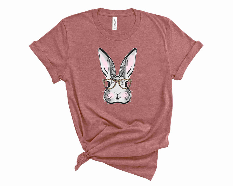 Bunny Leopard glasses  - Graphic Tee