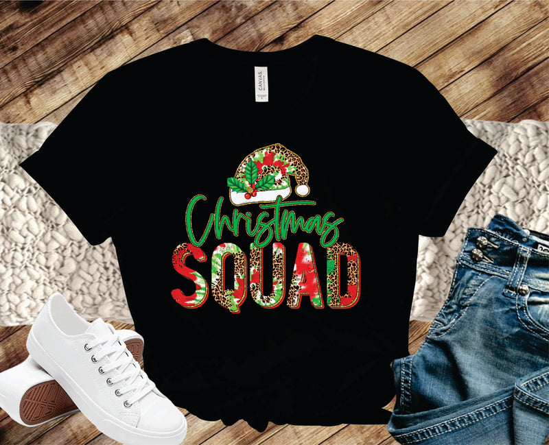 Christmas Squad Tie Dye Leopard - Graphic Tee