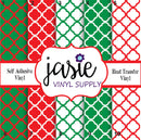 Christmas Quatrefoil Printed Vinyl