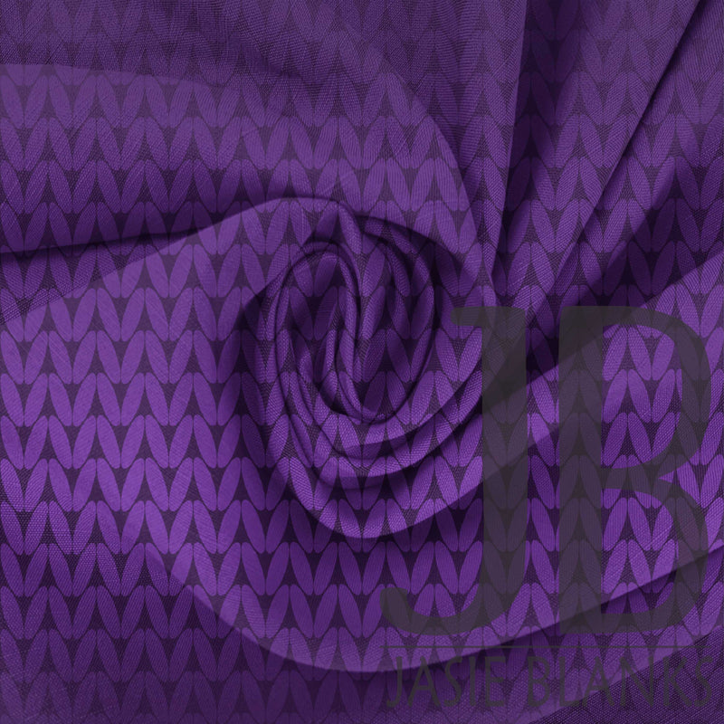 Chunky Knit Fabric - Purple