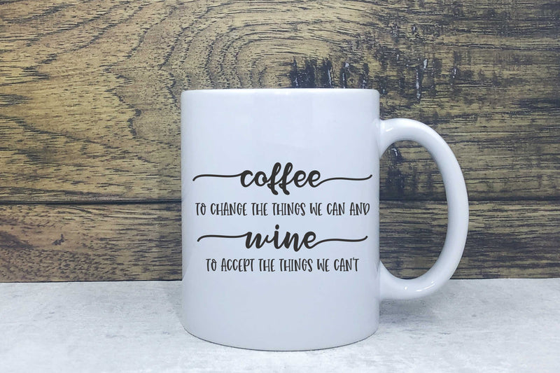 Ceramic Mug - Coffee & Wine