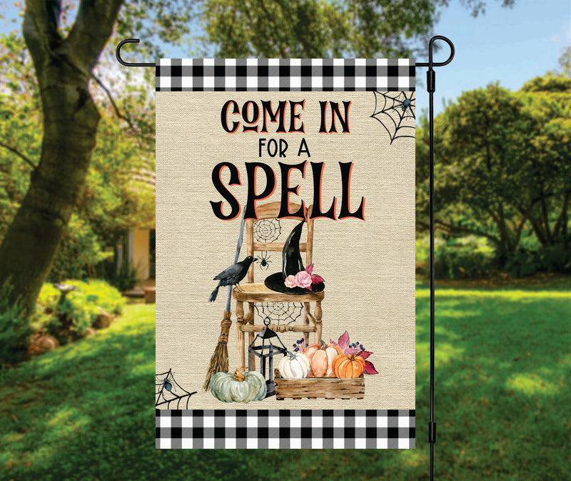 Come In For A Spell Garden Flag