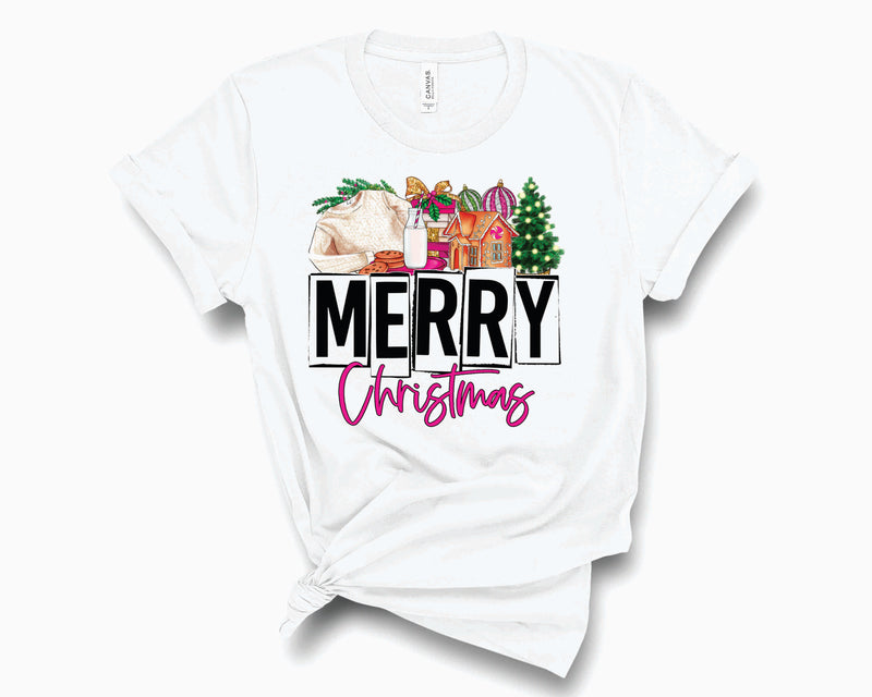 Cozy Merry Christmas Pink- Graphic Tee