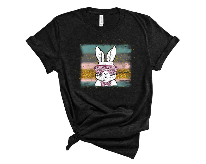 Distressed Bunny Glasses  - Graphic Tee