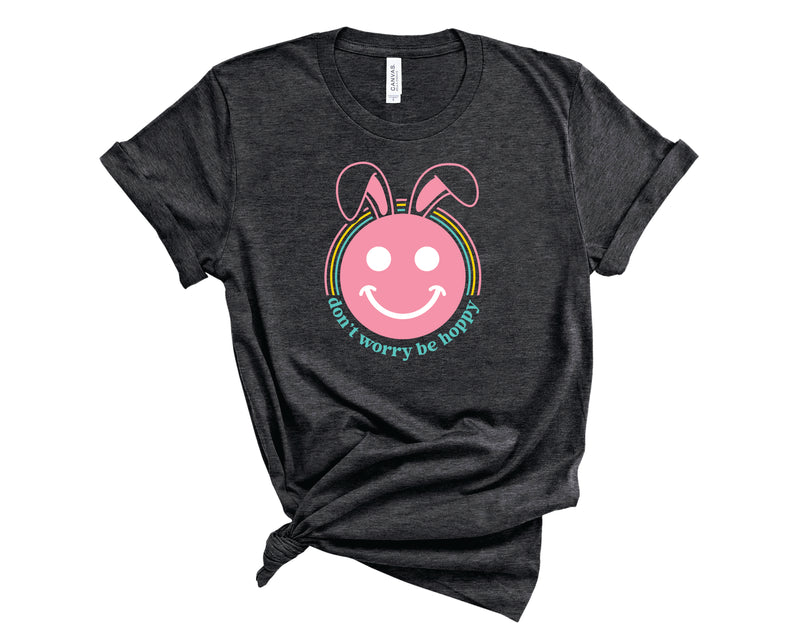 Don't Worry be Hoppy Ears Pink - Graphic Tee