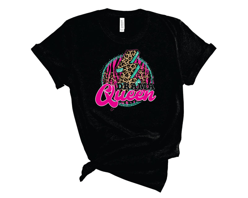 Drama Queen Glitter Leopard - Graphic Tee