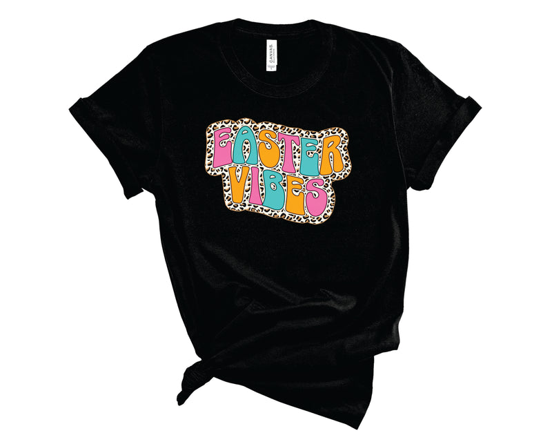 Easter Vibes Retro Leopard Bright - Graphic Tee