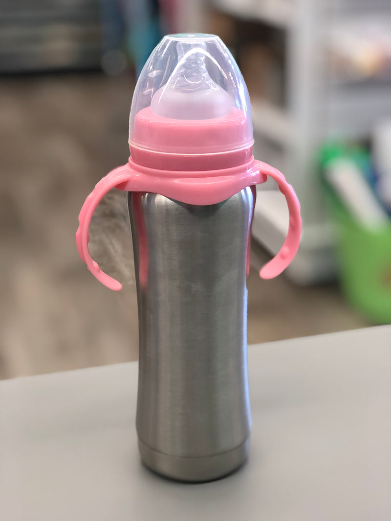 Baby Bottle- Pink Handle