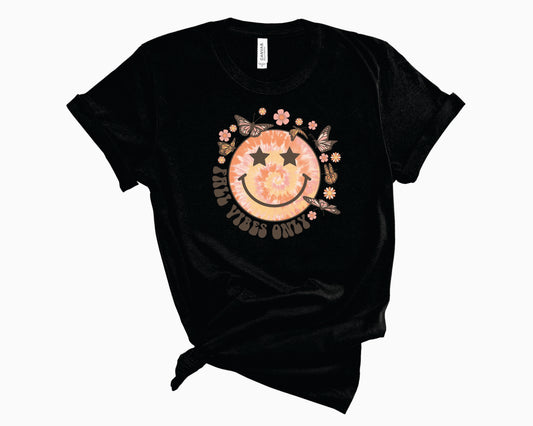 Fall Vibes Only Retro Smiley- Transfer