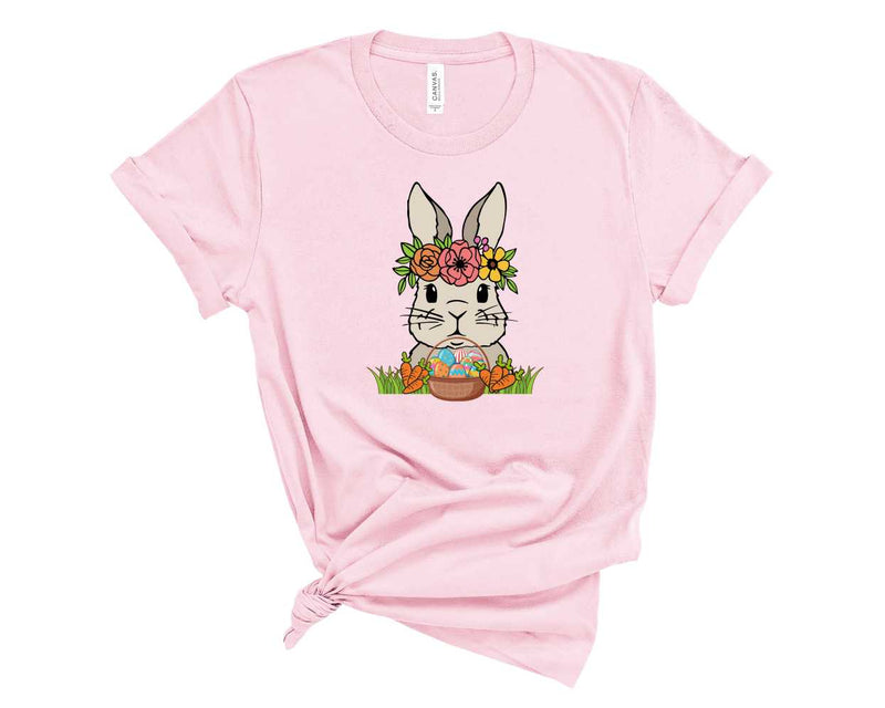 Floral Crown Bunny  - Graphic Tee