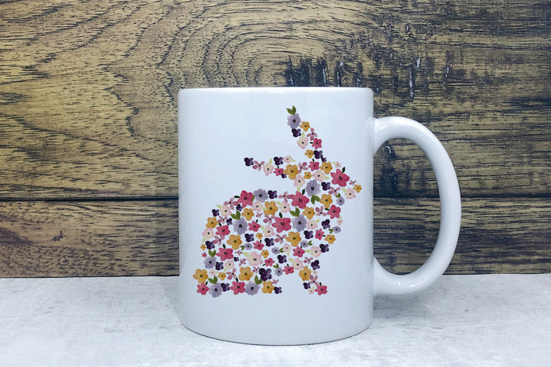 Ceramic Mug - Floral bunny