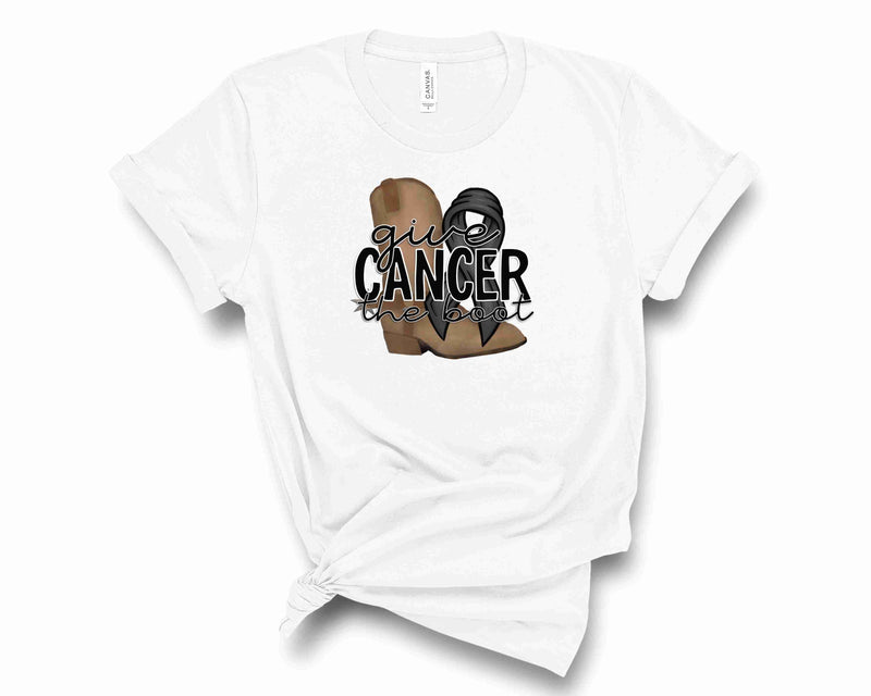 Give Cancer the Boot - Black Ribbon - Graphic Tee
