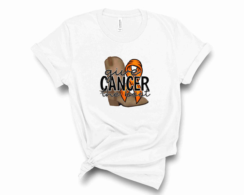 Give Cancer the Boot - Orange Ribbon - Graphic Tee