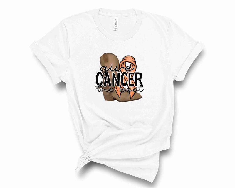 Give Cancer the Boot - Peach Ribbon - Graphic Tee