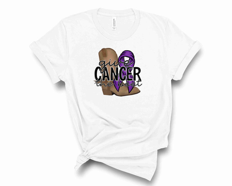 Give Cancer the Boot - Purple Ribbon - Graphic Tee