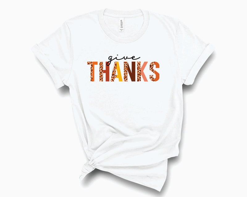 Give Thanks Leopard - Graphic Tee