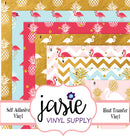 Golden Pineapple-Flamingo Printed Vinyl