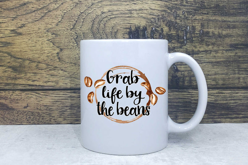 Ceramic Mug - Grab life by the beans