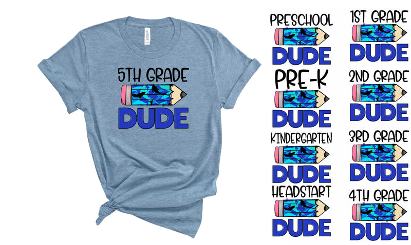 (Grade) Dude Blue Pencil - Graphic Tee