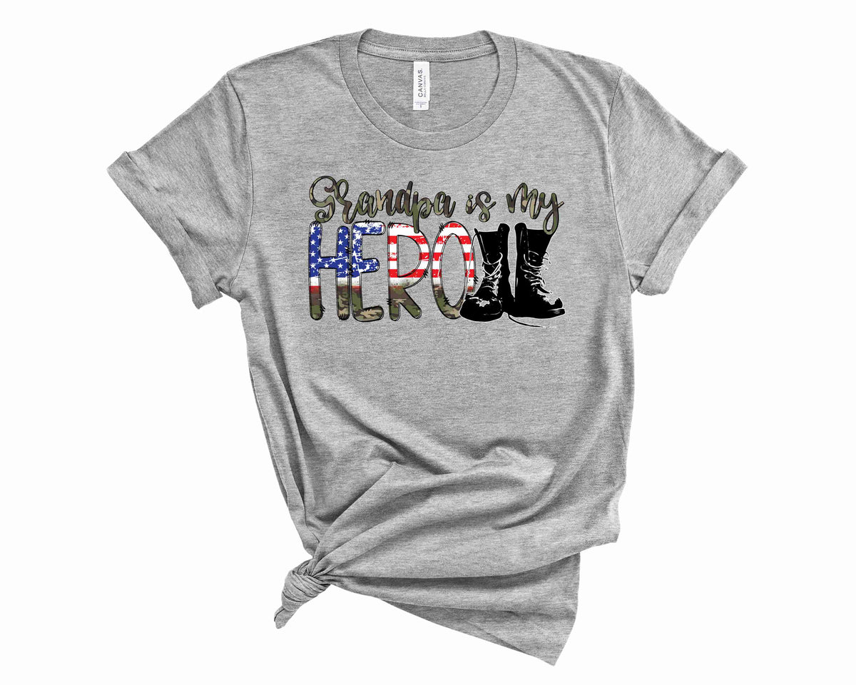 Grandpa Is My HERO Camo- Transfer