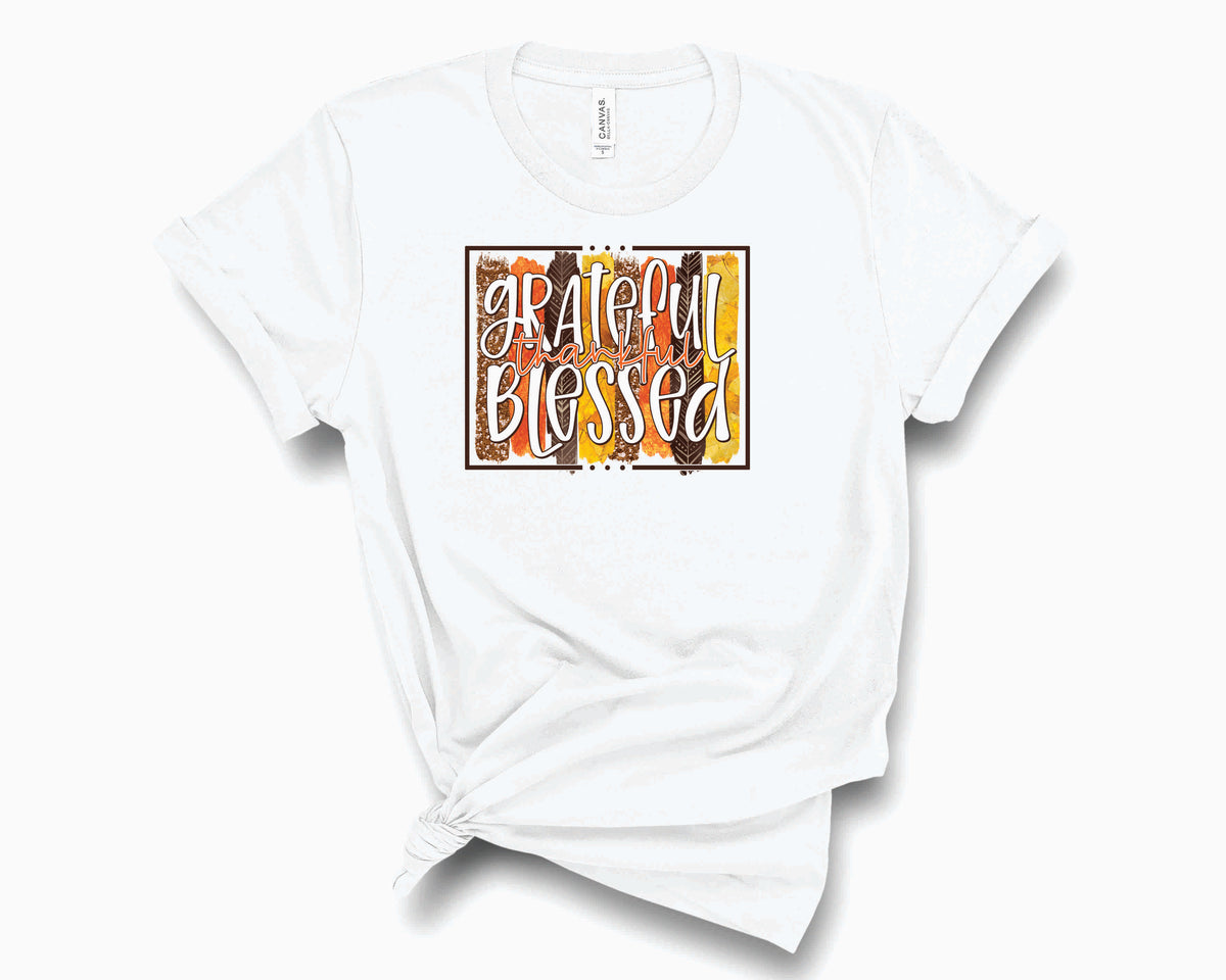 Grateful Thankful & Blessed Brush Stroke - Transfer
