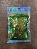 Glitter Shapes - Green Leaves