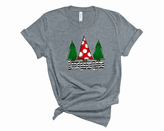 Ho Ho Ho- Christmas Trees - Transfer
