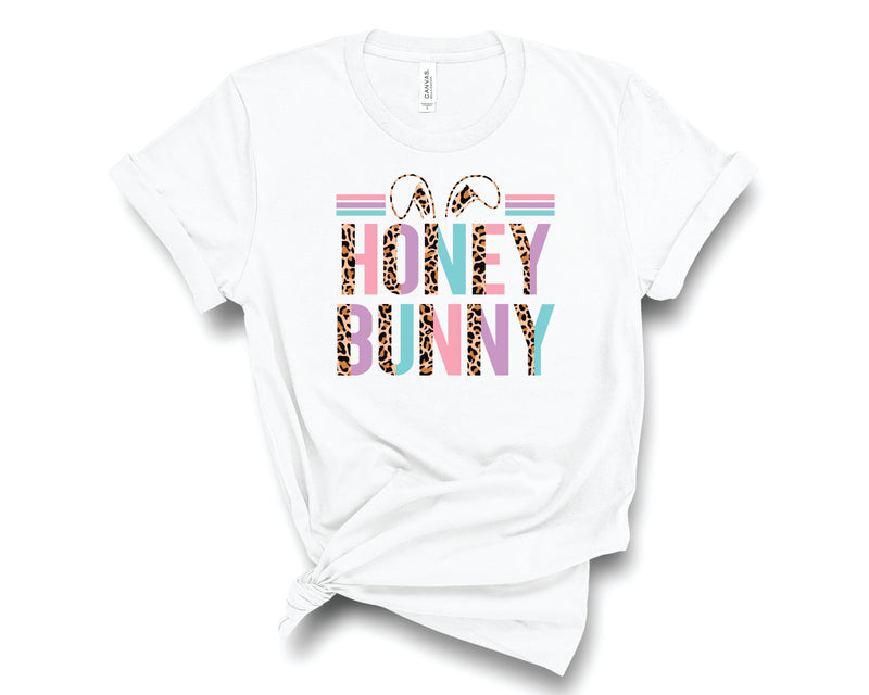 Honey Bunny Half Leopard Pastel - Graphic Tee