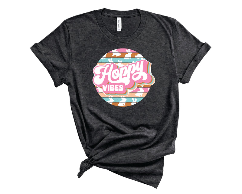 Hoppy Vibes Retro Circle Pink  - Graphic Tee