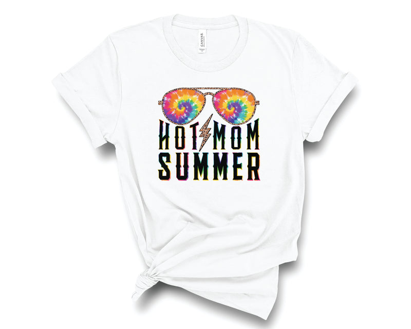 Hot Mom Summer Tie Dye Leopard - Graphic Tee
