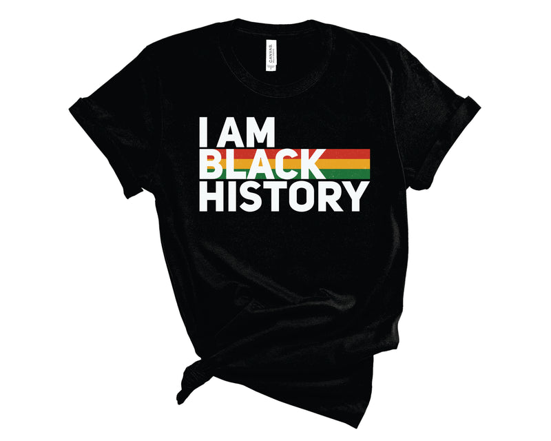 I Am Black History Stripes White - Transfer