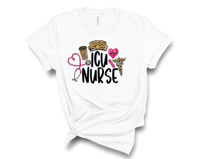 ICU Nurse Leopard - Graphic Tee