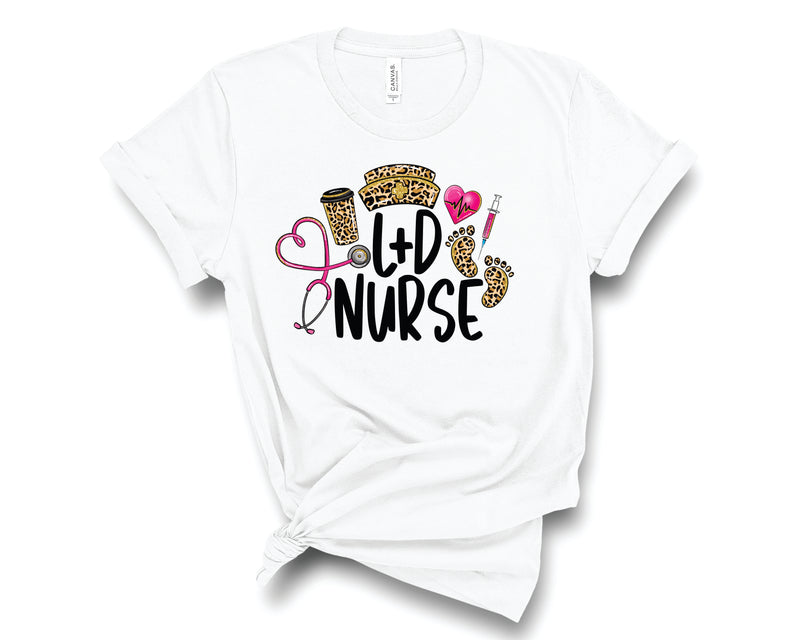 L&D Nurse Leopard - Graphic Tee