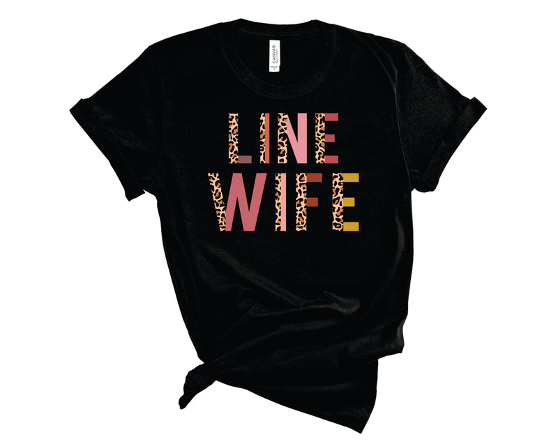 Line Wife Half Leopard - Graphic Tee