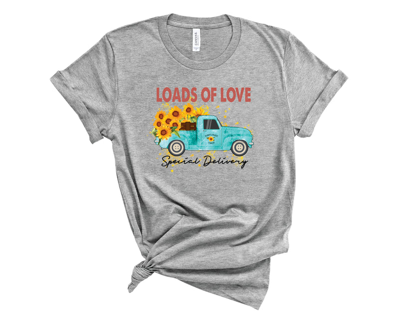 Loads Of Love Sunflower truck - Graphic Tee